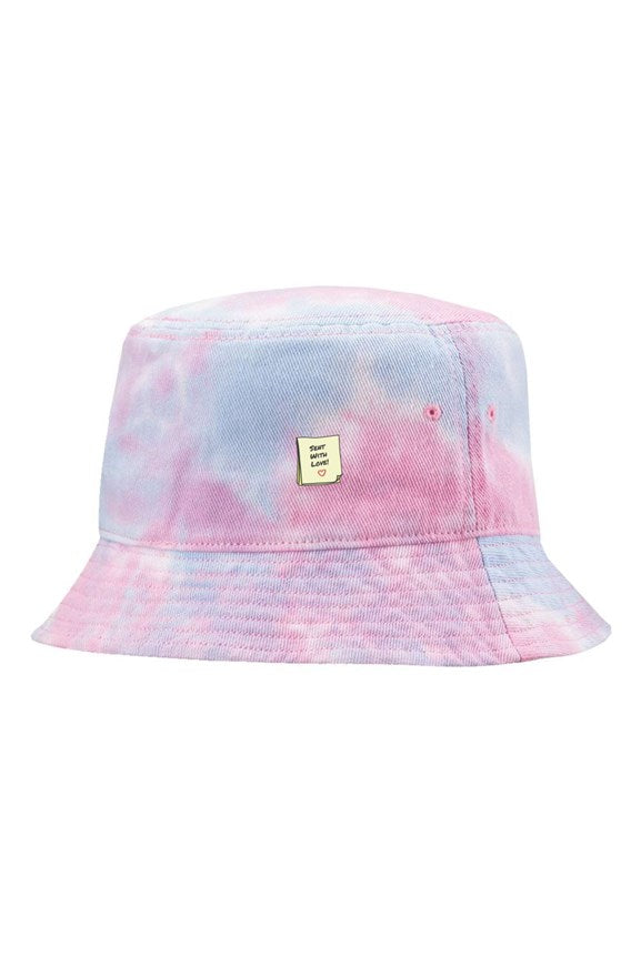 "Sent With Love" Cotton Candy Tie-Dye Bucket Cap