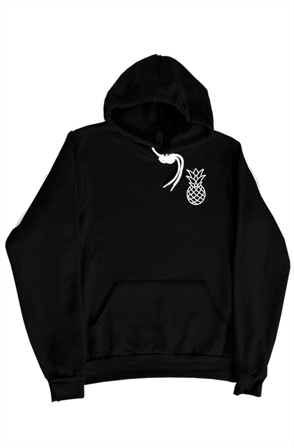 White on Black Hoodie